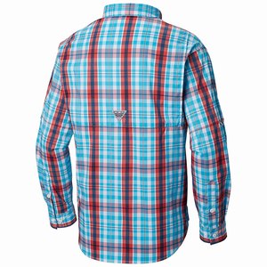 Columbia PFG Super Tamiami™ Långärmad Tröja Herr Röda/Blå (WLUHS4306)